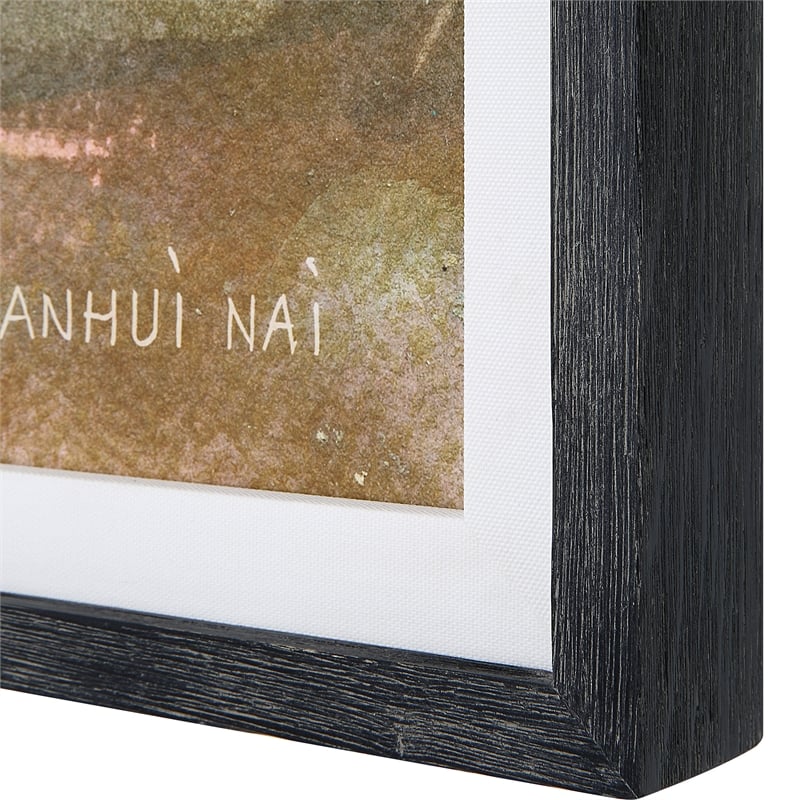 Uttermost Above Traditional Wood Lake Framed Landscape Print in White/Black