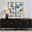 Uttermost Casual Moments Wood & Canvas Art in Gold/Multi-Color (Set of 2)