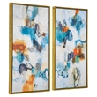 Uttermost Casual Moments Wood & Canvas Art in Gold/Multi-Color (Set of 2)