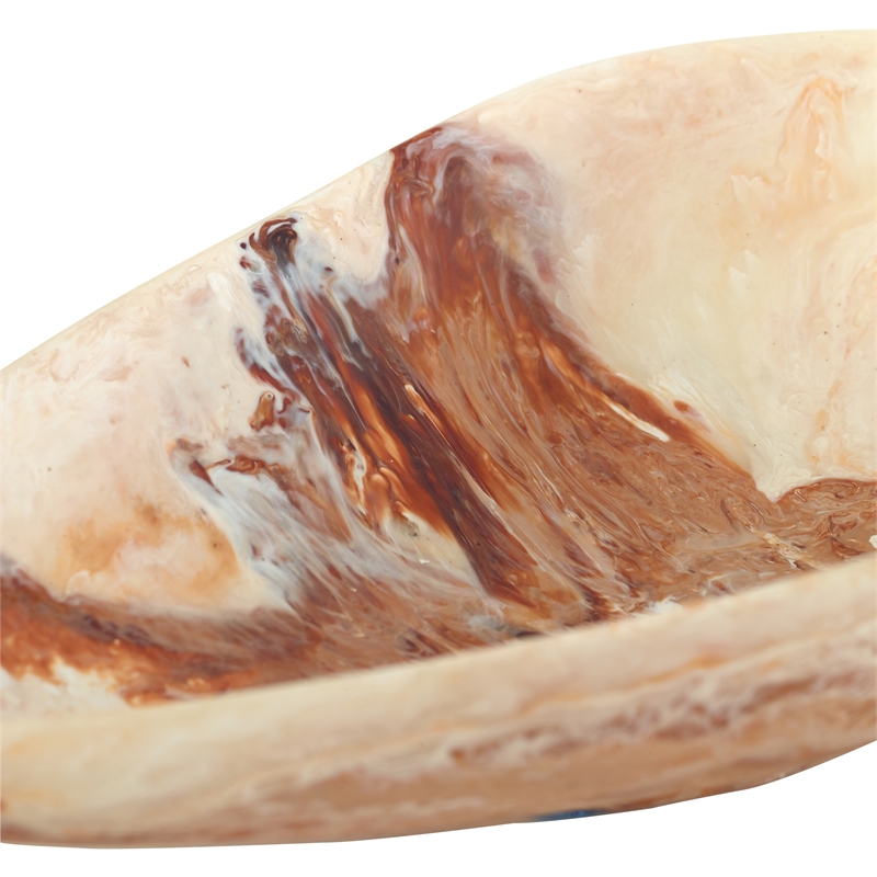 Uttermost Marchena Mid-Century Resin Decorative Bowl in Brown/Tan