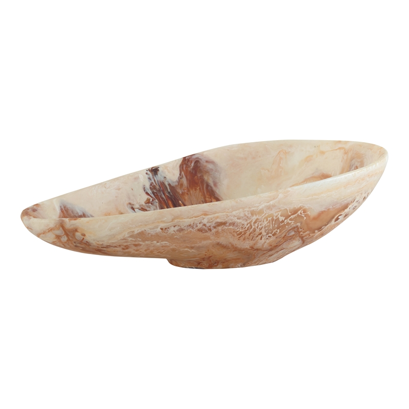 Uttermost Marchena Mid-Century Resin Decorative Bowl in Brown/Tan