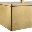 Uttermost Wessex Traditional Metal/Faux Shagreen Decorative Box in Brass/White