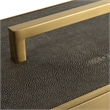 Uttermost Wessex Traditional Metal/Faux Shagreen Decorative Box in Brass/Black