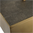 Uttermost Wessex Traditional Metal/Faux Shagreen Decorative Box in Brass/Black
