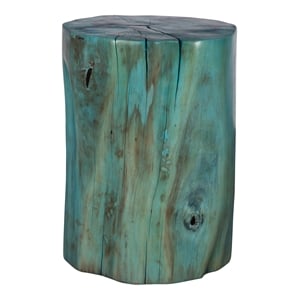 Uttermost Habitat 20&quot Coastal Tamarind Wood Counter Stool in Blue
