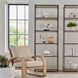 Uttermost Baldwin Contemporary Wood/Iron Etagere in White Wash/Black
