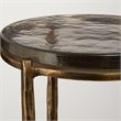 Uttermost Eternity Contemporary Aluminum/Glass Accent Table in Brass/Black