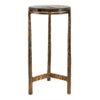 Uttermost Eternity Contemporary Aluminum/Glass Accent Table in Brass/Black