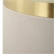 Uttermost Circuit Contemporary Faux Leather/Metal Accent Table in White/Brass