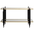 Uttermost Empire Contemporary Iron Metal/Glass Console Table in Gold/Clear