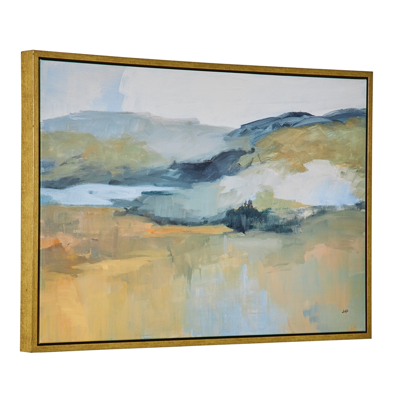 Uttermost Folded Hills Wood & Canvas Framed Landscape Art in Multi-Color