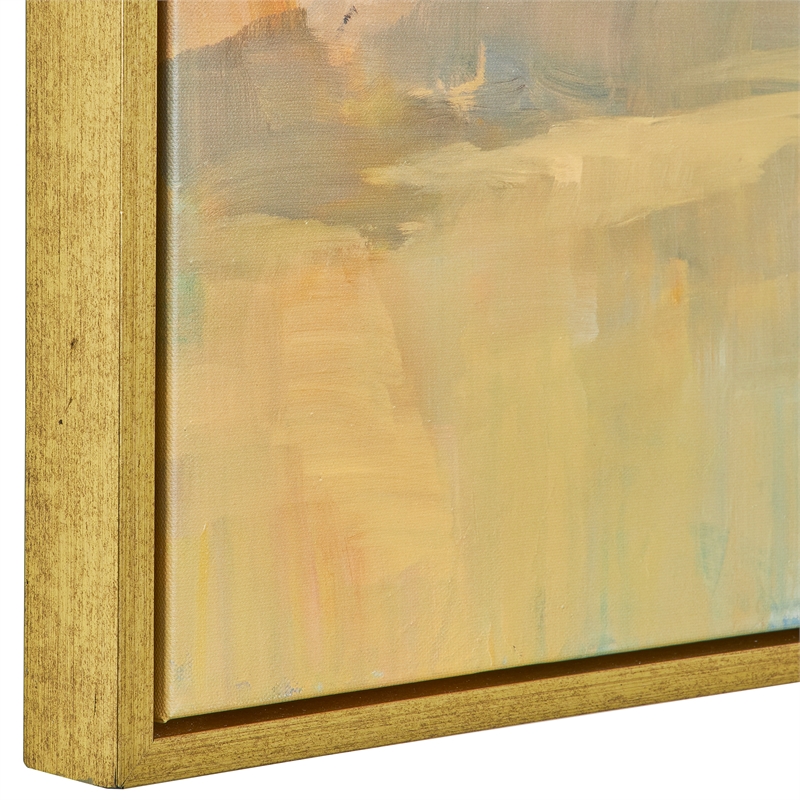 Uttermost Folded Hills Wood & Canvas Framed Landscape Art in Multi-Color