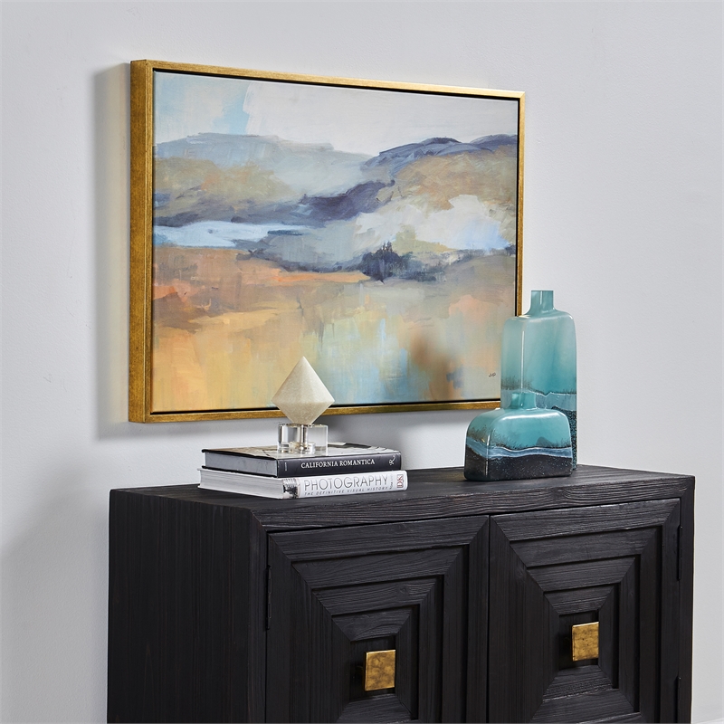 Uttermost Folded Hills Wood & Canvas Framed Landscape Art in Multi-Color