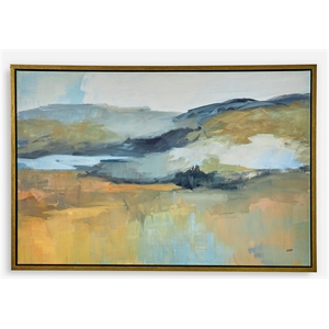 Uttermost Folded Hills Wood & Canvas Framed Landscape Art in Multi-Color