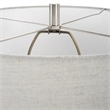Uttermost Odawa Coastal Ceramic Table Lamp with Fabric Shade in Off White/Nickel