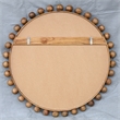 Uttermost Cyra Contemporary Glass & Mahogany Wood Beaded Round Mirror in Walnut