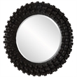 Uttermost Circle Of Piers Contemporary Wood Round Mirror in Ebony/Gray
