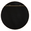 Uttermost Cyprus Coastal Glass & Faux Leather Round Mirror in White/Brass