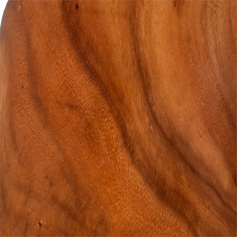 Uttermost Swell Contemporary Solid Wood Accent Table in Natural Honey