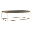 Uttermost Surround Contemporary Stainless Steel/MDF Coffee Table in Gold/Walnut