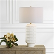 Uttermost Window Contemporary Ceramic and Fabric Table Lamp in White