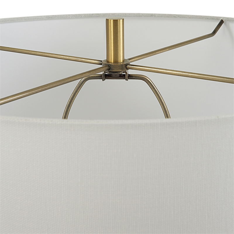 Uttermost Window Contemporary Ceramic and Fabric Table Lamp in White
