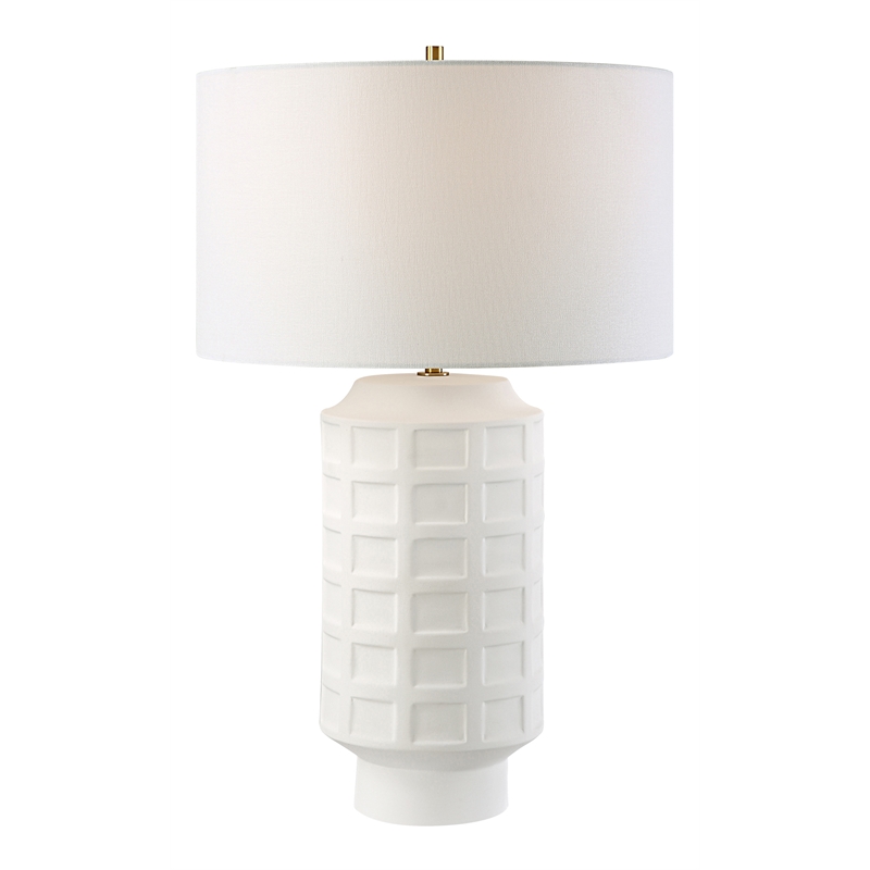 Uttermost Window Contemporary Ceramic and Fabric Table Lamp in White