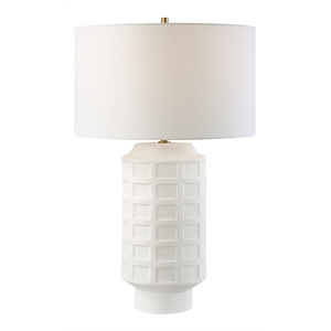 Uttermost Window Contemporary Ceramic and Fabric Table Lamp in White