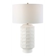 Uttermost Window Contemporary Ceramic and Fabric Table Lamp in White