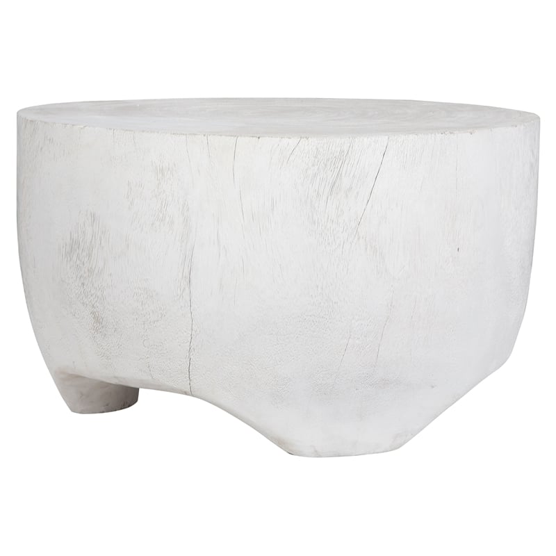 Uttermost Elevate Coastal Suar Wood Coffee Table in Matte White