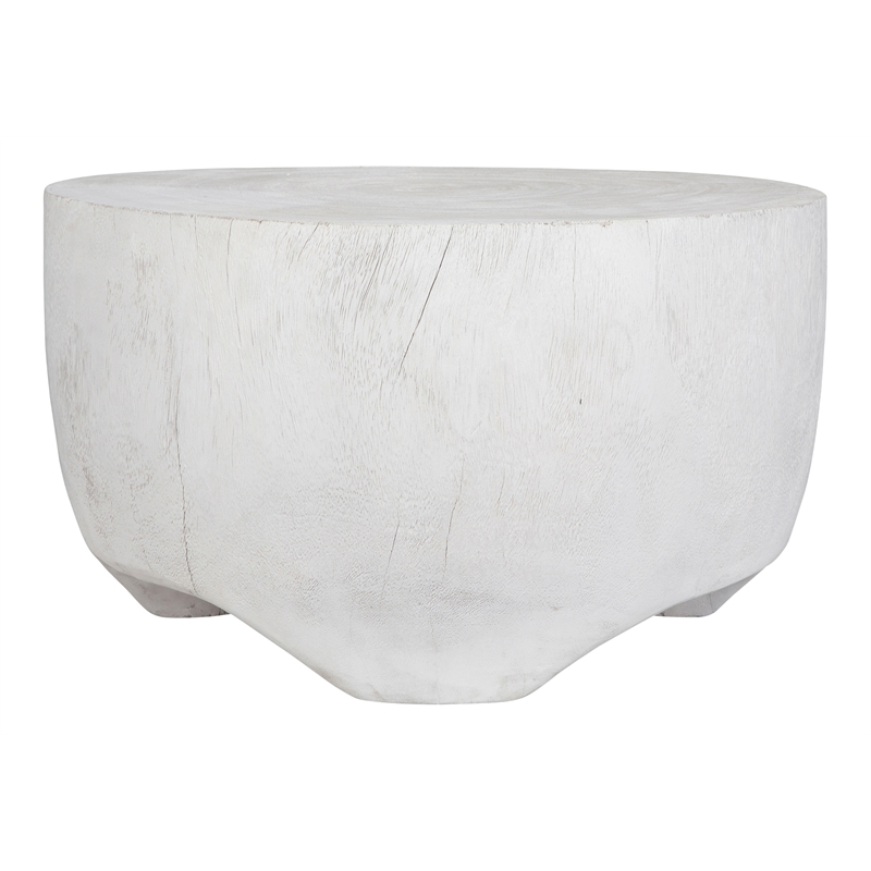 Uttermost Elevate Coastal Suar Wood Coffee Table in Matte White