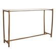 Uttermost Affinity Contemporary Aluminum/Marble Console Table in Gold/White