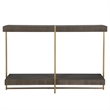 Uttermost Taja Contemporary Wood/Stainless Steel Console Table in Walnut/Gold