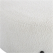 Uttermost Arles Contemporary Fabric & Metal Ottoman in White/Black