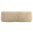 Uttermost Abide Contemporary Faux Sheepskin Fabric Upholstered Sofa in Caramel