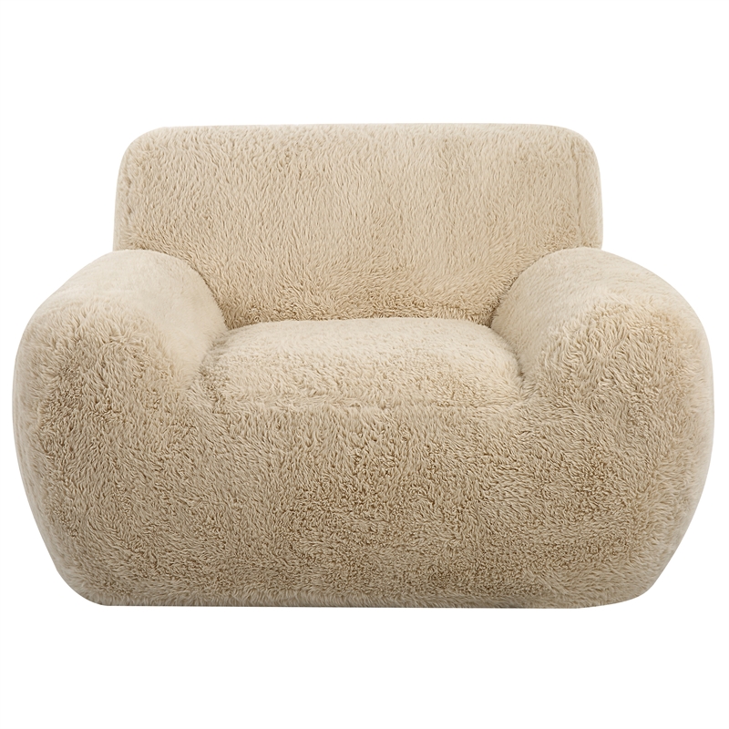 Uttermost Abide Contemporary Fabric & Foam Accent Chair in Caramel
