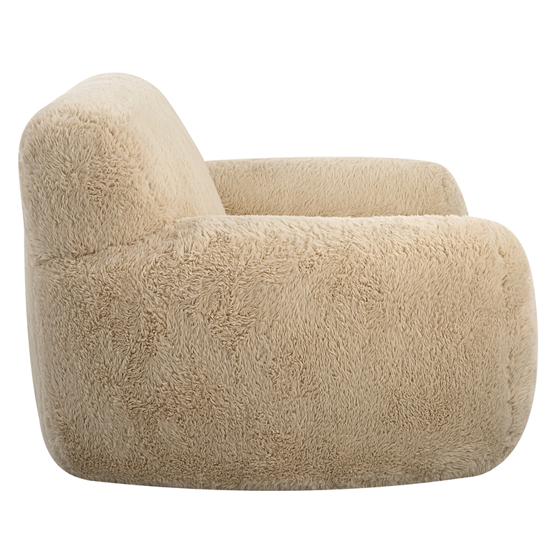 Uttermost Abide Contemporary Fabric & Foam Accent Chair in Caramel