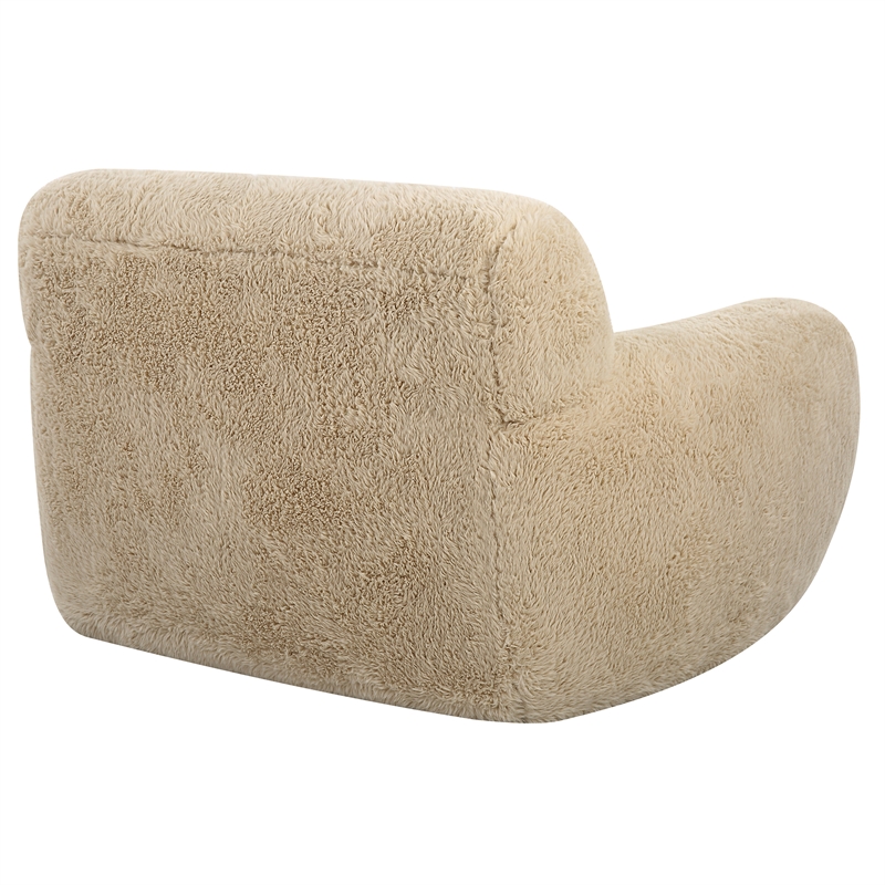 Uttermost Abide Contemporary Fabric & Foam Accent Chair in Caramel