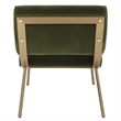 Uttermost Knoll Mid-Century Velvet & Steel Accent Chair in Olive Green/Brass