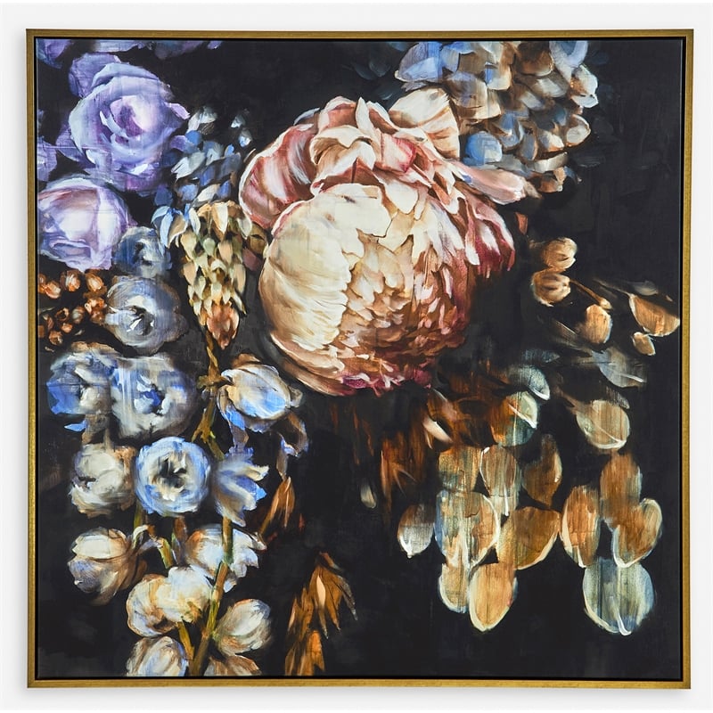 Uttermost Natural Wonder Wood/Canvas Framed Floral Art in Multi-Color