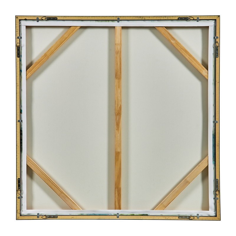 Uttermost Rock & Roll Modern Wood & Canvas Framed Art in Gold/Multi-Color
