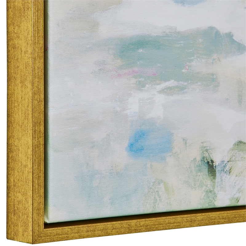 Uttermost Abstract Reflections Modern Wood & Canvas Framed Art in Multi-Color