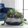 Uttermost Yuma Contemporary Cement Stone/Plastic Centerpiece in Gray/Burgundy