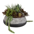 Uttermost Yuma Contemporary Cement Stone/Plastic Centerpiece in Gray/Burgundy