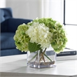 Uttermost Savannah Farmhouse Glass/Polyester Bouquet in Clear/Green/White