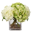 Uttermost Savannah Farmhouse Glass/Polyester Bouquet in Clear/Green/White