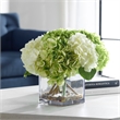 Uttermost Savannah Farmhouse Glass/Polyester Bouquet in Clear/Green/White