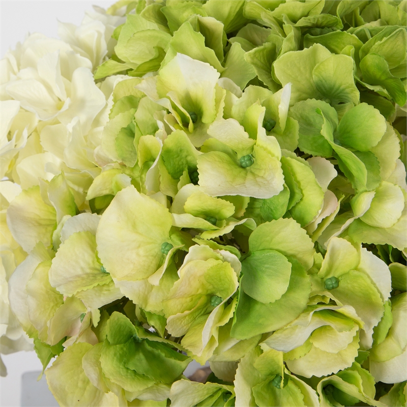 Uttermost Savannah Farmhouse Glass/Polyester Bouquet in Clear/Green/White