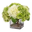 Uttermost Savannah Farmhouse Glass/Polyester Bouquet in Clear/Green/White