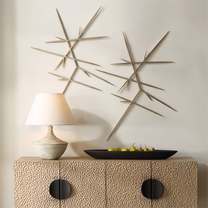 Uttermost Fireworks Silver Wall Decor Set of 2